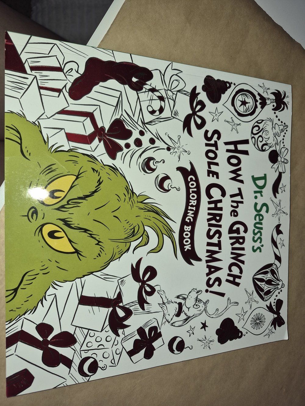 Dr. Seuss How The Grinch Stole Christmas! Coloring Book - Green & White